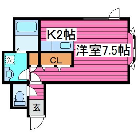 あいの里教育大駅 徒歩5分 1階の物件間取画像